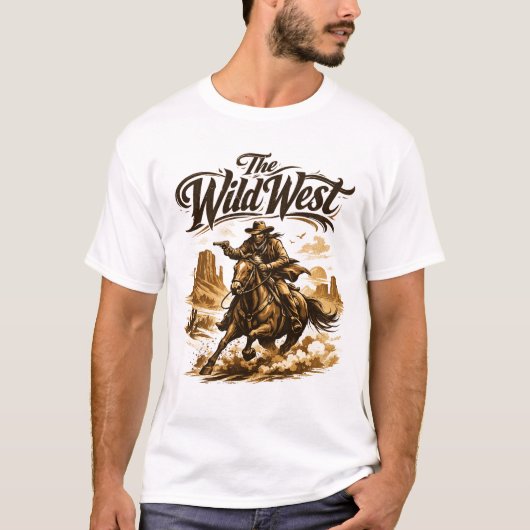 The Wild West – Cowboy in Action T-Shirt Tシャツ (正面)