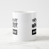 The Wildlife おもしろい Hispeerのハッシュタグ名 ジャンボコーヒーマグカップ (正面)