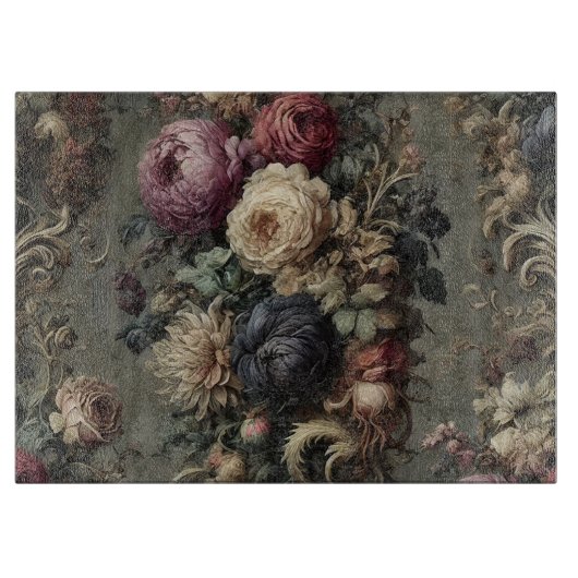 The Wilted Vigil – Gothic Floral  カッティングボード (正面)