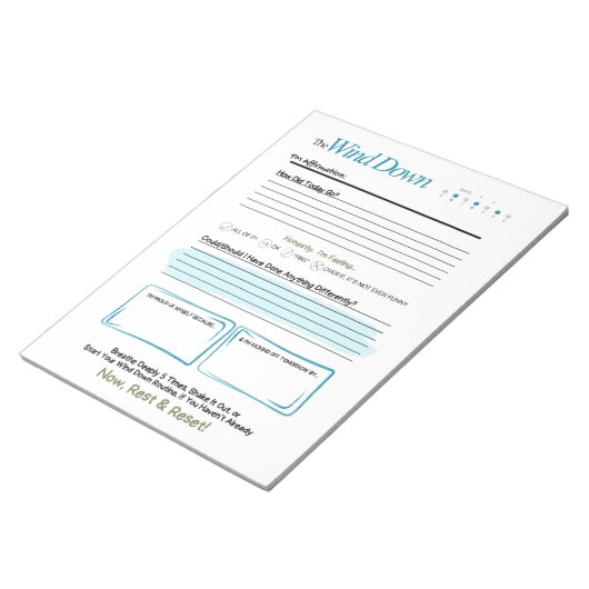 The WIND DOWN – 5-Minute Evening Journal Notepad ノートパッド (アングル)