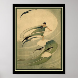 The Wind Sprite Art Deco Print ポスター