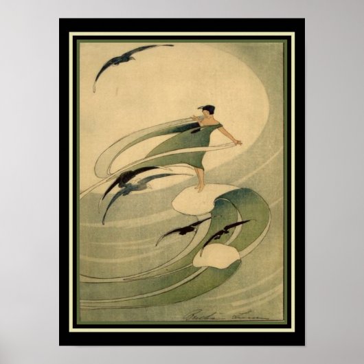 The Wind Sprite Art Deco Print ポスター (正面)
