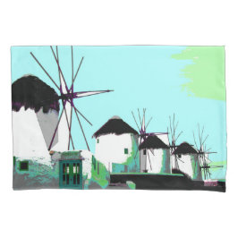 The Windmills, Mykonos, Cyclades, Greece 枕カバー