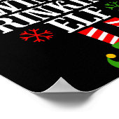 The Wine Drinking Elf Funny Matching Family Christ ポスター (角)