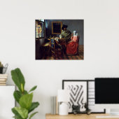 The Wine Glass by Vermeer – ポスター (ホームオフィス)