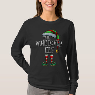 The Wine Lover Elf Matching Family Wine Lover Chri Tシャツ