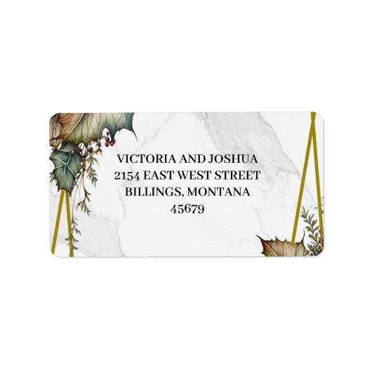 The Winery Address ラベル (正面)