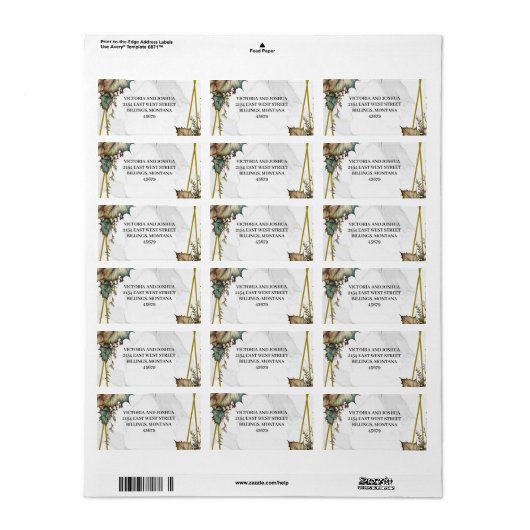 The Winery Address ラベル (フルシート)