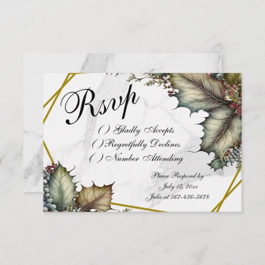 The Winery RSVP Card (正面/裏面)