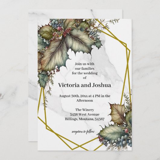 The Winery Wedding Invitation 招待状 (正面/裏面)