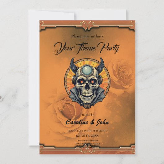 The winged skull.  招待状 (正面)