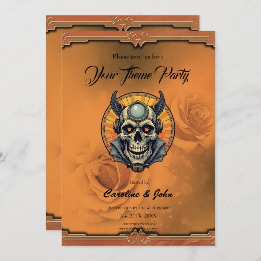 The winged skull.  招待状 (正面/裏面)