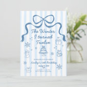 The Winter I turned 12 Birthday Invitation 招待状 (スタンド正面)