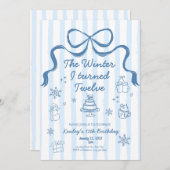 The Winter I turned 12 Birthday Invitation 招待状 (正面/裏面)