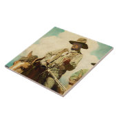 The Wiry Marshall Western Art by NC Wyeth タイル (側面)