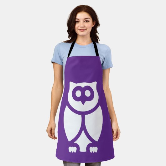 The Wise Owl エプロン (着用した状態)