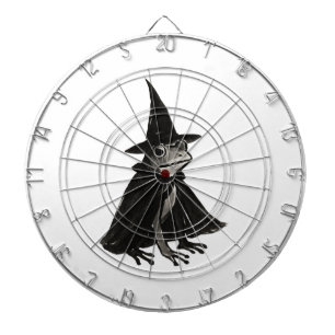 The Witch Frog – インクブラシで描かれたハロウィンデザイン ダーツボード