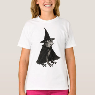 The Witch Frog – Ink Brush Halloween Design on Tシャツ