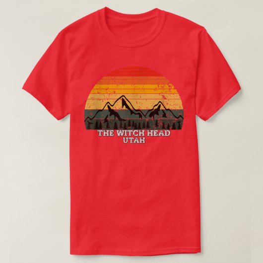 The Witch Head Utah Retro Vintage Tシャツ (デザイン正面)