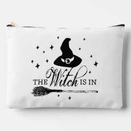 The Witch Is In | ハロウィン 魔法使いの帽子と箒柄 大 アクセサリーポーチ
