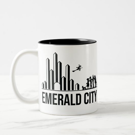 The Wizard of Oz Characters Emerald City Skyline ツートーンマグカップ (左)