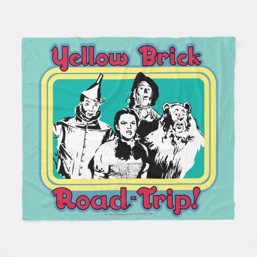 The Wizard Of Oz™ | Yellow Brick Road-Trip! フリースブランケット (正面(横))