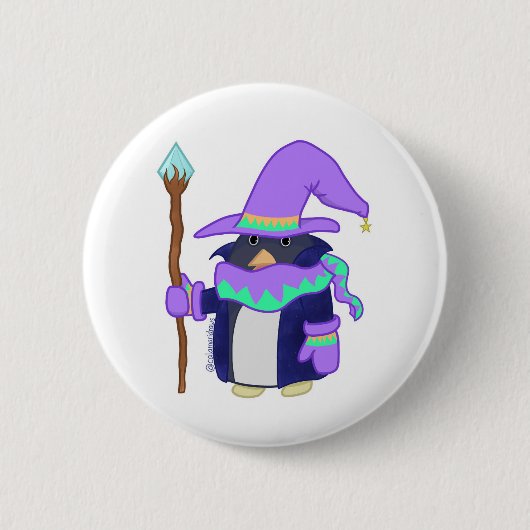 The Wizard Penguin Badge 缶バッジ (正面)