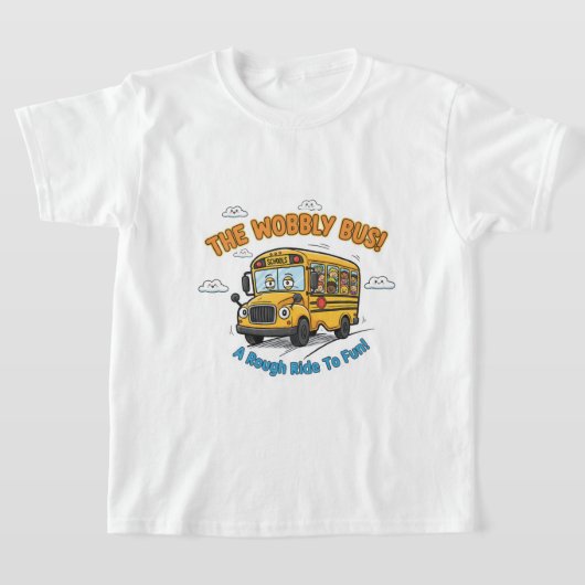 The Wobbly Bus! - Funny School Bus Tシャツ (レイダウン)