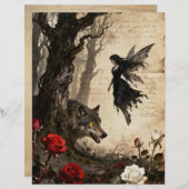 The Wolf and The Fairy Scrapbook Paper (正面/裏面)