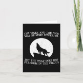 The Wolf Doesn't Perform In The Circus Cool Wolf M カード (正面)