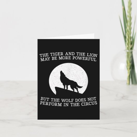 The Wolf Doesn't Perform In The Circus Cool Wolf M カード (正面)