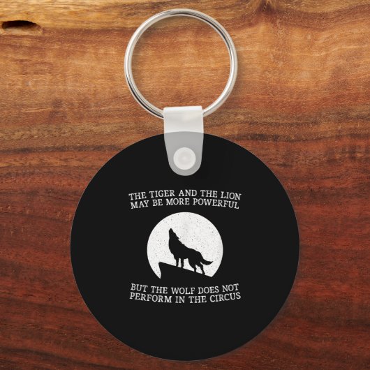 The Wolf Doesn't Perform In The Circus Cool Wolf M キーホルダー (正面)