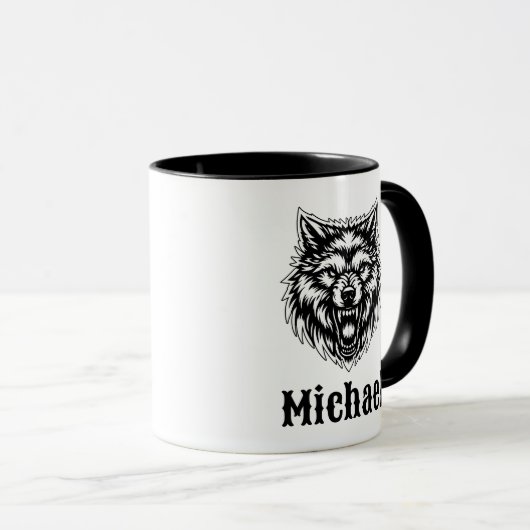 The Wolf Personalized Coffee Cup マグカップ (正面右)
