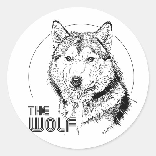 THE WOLF VINTAGE ラウンドシール (正面)