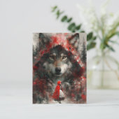The Wolf Watches Over Little Red ポストカード (スタンド正面)