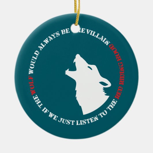 The wolf would always be the villain セラミックオーナメント (正面)
