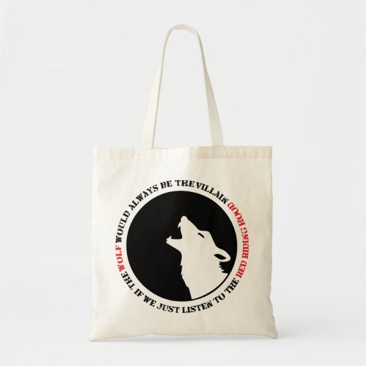 The wolf would always be the villain トートバッグ (正面)