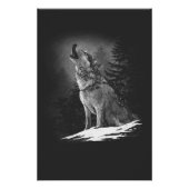 The wolf's breast in nature at night ポスター (正面)