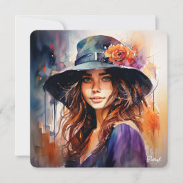 The Woman in the Hat: Portrait of Vibrant Grace