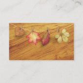 The wooden sign is elegant名刺 名刺 (裏面)
