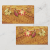 The wooden sign is elegant名刺 名刺 (正面/裏面)
