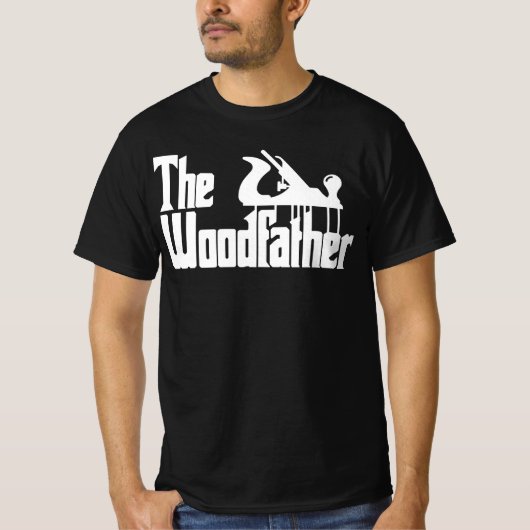 The Woodfather Carpentry Carpenter Joiner Tシャツ (正面)