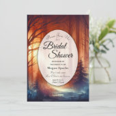 The Woodland Spell of Fall ブライダルシャワーの魔法 招待状 (スタンド正面)