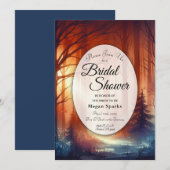 The Woodland Spell of Fall ブライダルシャワーの魔法 招待状 (正面/裏面)