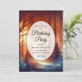 The Woodland Spell of Fall Birthday Party 招待状 (スタンド正面)