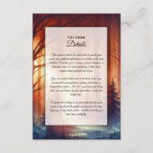 The Woodland Spell of Falling Leaves Wedding  エンクロージャーカード (正面)