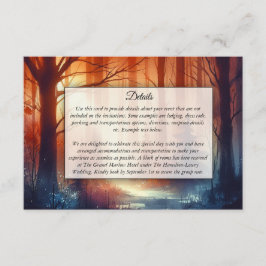 The Woodland Spell of Falling Leaves Wedding  エンクロージャーカード