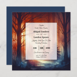 The Woodland Spell of Falling Leaves Wedding 招待状