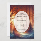 The Woodland Spell of Falling Leaves Wedding 招待状 (正面)