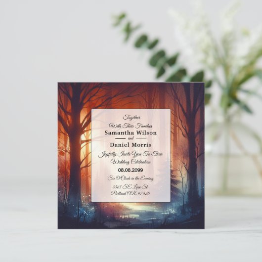 The Woodland Spell of Falling Leaves Wedding 招待状 (スタンド正面)